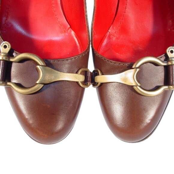 BURBERRY Classic Gold Horse Bit Pumps EU 37/ US 7 - Made in ITALY - Picture 9 of 9